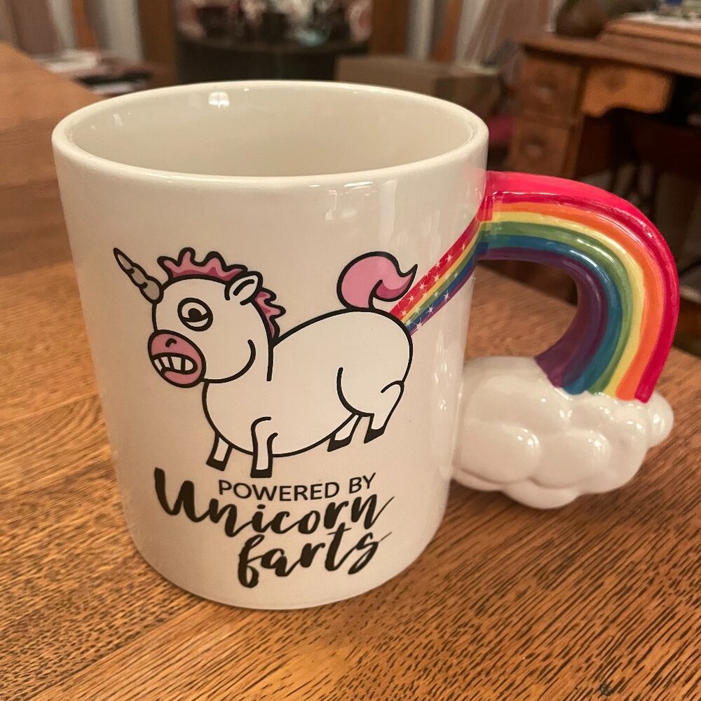 "Powered By Unicorn Farts" Coffee Cup Mug by Bigmouth Inc.